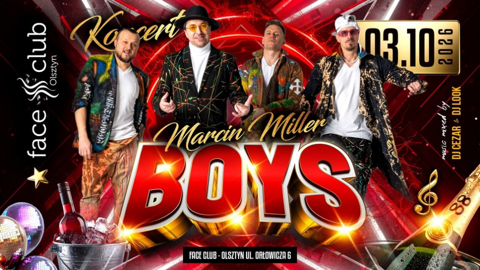 Marcin Miller z zespołem Boys w Face Club