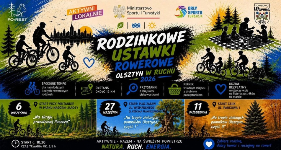 Rodzinkowe Ustawki Rowerowe – na tropie zielonych pomników Olsztyna cz.2