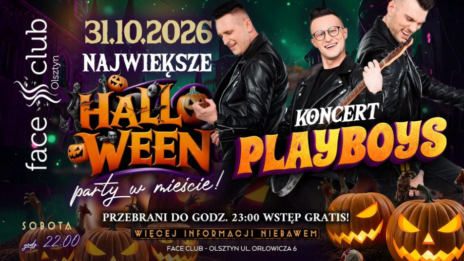 Halloween z zespołem Playboys w Face Club