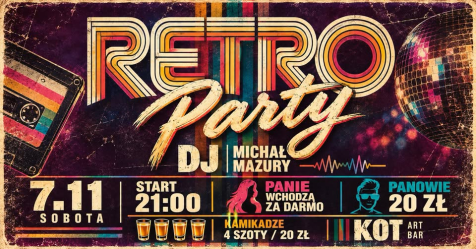 RETRO PARTY w Kot Art Bar!